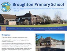 Tablet Screenshot of broughtonprimaryschool.co.uk